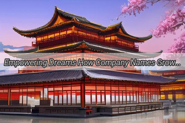 Empowering Dreams How Company Names Growth Mirrors the Aspirations of the Chinese Dream